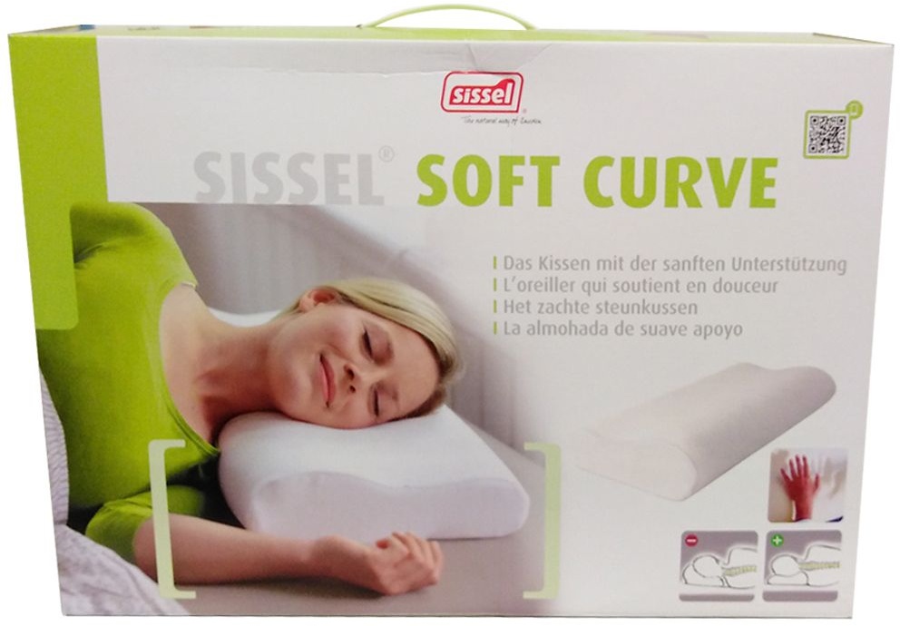 SISSEL® Soft Curve Oreiller à mémoire de forme +Taie en velours 1 pc(s) Oreiller