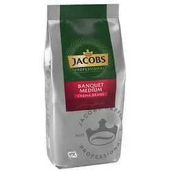 JACOBS BANQUET MEDIUM Crema Kaffeebohnen, Arabica- und Robustabohnen kräftig, 1,0 kg