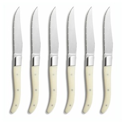 comas Steakmesser ACR White (6 Stück), spülmaschinengeeignet weiß