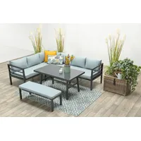Garden Impressions BLAKES Alu Ecklounge Gartenmöbel Sitzgruppe links schwarz