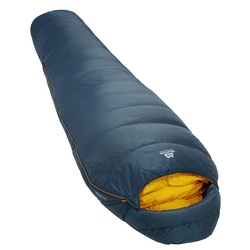 Mountain Equipment Helium 400 Long (Herren bis -6°C / max. Körpergröße 200cm / Gewicht 0,88kg) - RV links - majolica blue