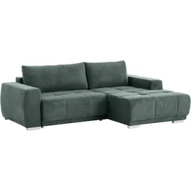 Home Affaire Ecksofa HOME AFFAIRE "Bolero L-Form", grün (racing grün), B:241cm H:66cm T:165cm, 100% POLYESTER (PES), Sofas, Ecksofa, wahlweise mit Bettfunktion & Bettkasten