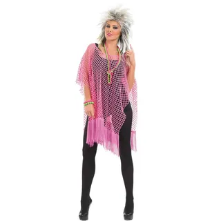 Fun Shack Womens 80's Mesh Top Kostüm, 80er Netz-Oberteil, Einheitsgröße - Einheitsgröße