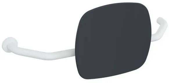 Hewi 801 Rückenstütze 801.51B9272L98 Wandabstand 230mm, rechts, matt, Lehne anthrazitgrau, signalweiß