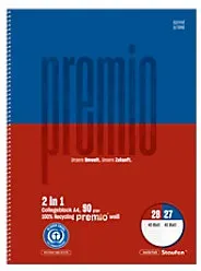 Staufen Premio Notizbuch DIN A4 Liniert Draht Seitlich gebunden Softcover Gelocht 80 Seiten 40 Blatt