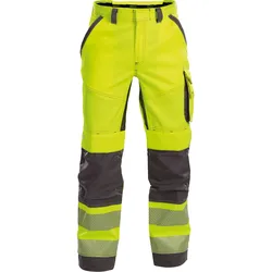 DASSY® Odessa Sommer Warnschutz Bundhose mit Kniepolstertaschen - neongelb/zementgrau - 58