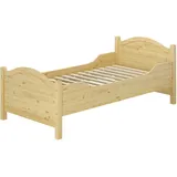 Erst-Holz Seniorenbett extra hoch Rollrost 100x200 Massivholz Holzbett Einzelbett Gästebett 60.40-10