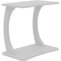 [en.casa] Beistelltisch, Stattela C-förmig 59x35x56 cm Weiss 59 x 35 x 56 cm)