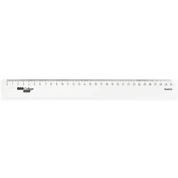 ARISTO College Lineal 30 cm, transparent, mit Facette, Tuschekante (AR23030)