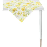 APELT Mitteldecke APELT "6405 SPRINGTIME, Frühjahrsdeko, Frühling" Gr. 1, gelb (weiß, gelb, natur), B:88cm L:88cm, Baumwolle, Polyester, Tischdecken, Mitteldecke, Digitaldruck