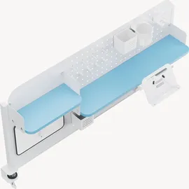 [en.casa] Schreibtisch-Organizer Sauda 114x68 cm Weiß/Blau