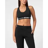 Plein Sport Lauftop PLEIN SPORT "Sporttop", Damen, Gr. S, schwarz (02, schwarz), Obermaterial: 90% Polyester, 10% Elasthan, Tops