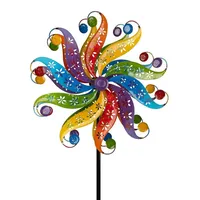 Formano Buntes Windrad für den Garten aus Metall Dekoratives