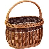 Weidenkorb, Einkaufskorb, Obst- oder Gemüsekorb, Pilzkorb, Picknickkorb 36 x 27 / H 25/43 cm