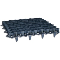 Wohnkult Rasengitter aus Kunststoff schwarz 50 x 50 x 4 cm Rasengitterplatten Rasenwaben Bodenwaben Paddockplatten