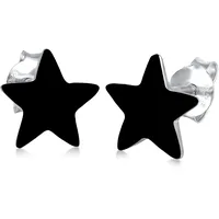 Elli Ohrstecker Stern Astro schwarz 925 Sterling Silber onesize