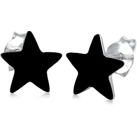 Elli Ohrstecker Stern Astro schwarz 925 Sterling Silber onesize