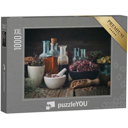 puzzleYOU Puzzle Flaschen und Tinkturen der Kräutermedizin, 1000 Puzzleteile, puzzleYOU-Kollektionen Kräuter