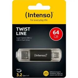 Intenso Twist               64GB USB Stick 3.2 USB-C & USB-A