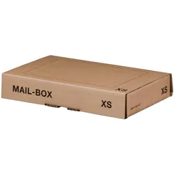 Mailbox Versandkarton Versandbox wiederverschließbar 244 x 145 x 43 mm Braun XS