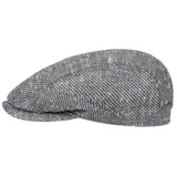 Stetson Flat Cap (1-St) Schirmmütze mit Schirm, Made in Germany blau|braun 55 cm