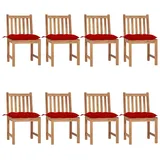 vidaXL Gartenstuhl 25 x 48 x 90 cm rot 8 St.