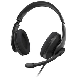 Hama PC-Office-Headset „HS-P200 V2“, Stereo, Schwarz, Headset PC-Headset (Kompatible Betriebssysteme: Windows 11/10/8/7) schwarz