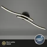 Briloner LED Deckenleuchte 80,5 cm, schwarz, Glitzereffekt