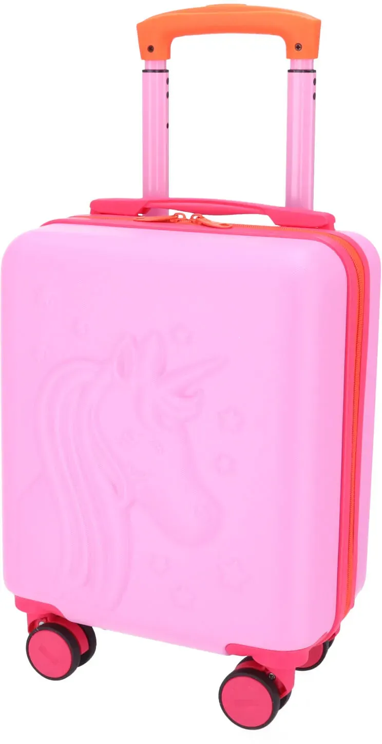 The TrueC Kinder Koffer Underseat Einhorn pink