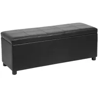 [corium] Sitztruhe Bukit 118x37x43 cm Schwarz