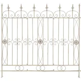 deluke Gartenzaun 124 x 116 cm Antik-Creme/Eisen