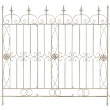 deluke Gartenzaun 124 x 116 cm Antik-Creme/Eisen