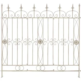 deluke Gartenzaun 124 x 116 cm Antik-Creme/Eisen