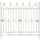 deluke Gartenzaun 124 x 116 cm Antik-Creme/Eisen