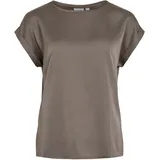 VILA Viellette S/S Satin Top Braun 38