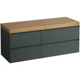 Laufen LANI Waschtischplatte wildeiche inklusive Unterschrank, ohne Ausschnitt, große Schublade rechts,1370x495x580mm, H4065811122661,