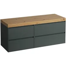 Laufen LANI Waschtischplatte wildeiche inklusive Unterschrank, ohne Ausschnitt, große Schublade rechts,1370x495x580mm, H4065811122661,