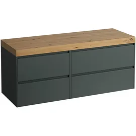 Laufen LANI Waschtischplatte wildeiche inklusive Unterschrank, ohne Ausschnitt, große Schublade rechts,1370x495x580mm, H4065811122661,