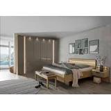 Wiemann Schlafzimmer-Set Vancouver 4tlg. Glas Braun Havanna