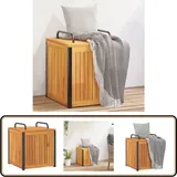 Vidaxl - Gartenbox 45x45x45/53 cm Massivholz Akazie und Stahl - Holz Gartenbox - Akaciaschrank - Outdoor Box - Gartenschuppen - Lagerraum Garten