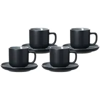 Ritzenhoff & Breker Espressotasse mit Untertasse 0,1 l Schwarz 4 St.