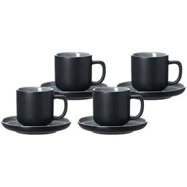 Ritzenhoff & Breker Espressotasse mit Untertasse 0,1 l Schwarz 4 St.