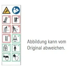 Layher Steigtechnik GmbH Layher Piktogrammetiketten für Holzanlegeleitern