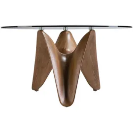 ac angel cerda Esstisch Ø 140 cm braun/transparent