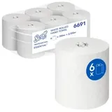 Scott Essential Papierhandtücher gerollt, 6 x 350 m Handtuchrollen, weiß