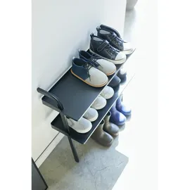Yamazaki Schuhregal, schwarz, Metall, 22x48x11.73 cm, Garderobe, Schuhaufbewahrung, Schuhregale