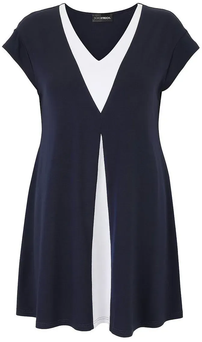 Long-Shirt 1/4-Arm Doris Streich blau, 42