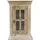 SIT Möbel SIT DAIPUR beige natur antikgrau), B:44cm H:70cm T:20cm, Glas, Massivholz, Schränke, Hängeschrank, geschnitzte Verzierungen