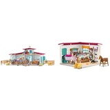 SCHLEICH 42567 Reiterhof, für Kinder ab 5-12 Jahren, HORSE Club - Spielset & 42568 Reitshop zum modularen Reiterhof, für Kinder ab 5-12 Jahren, HORSE Club - Spielset