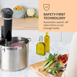 Klarstein Quickstick Flex 1300W 3D Circulating, 0-95 °C IPX7 Timer schwarz Schwarz